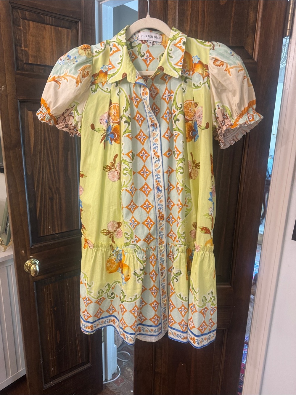 HUNTER BELL drifter mini dress in gasperilla gardens print.